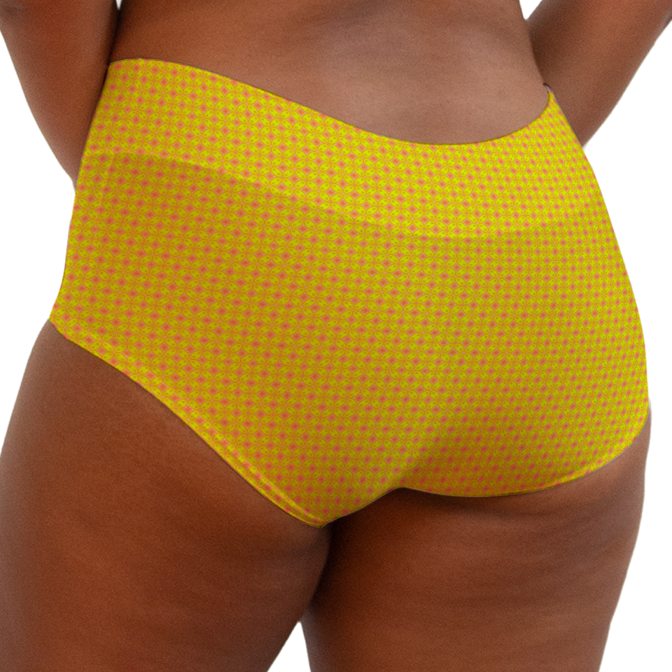 Batik Kawung Yellow Series Boy shorts Bottom