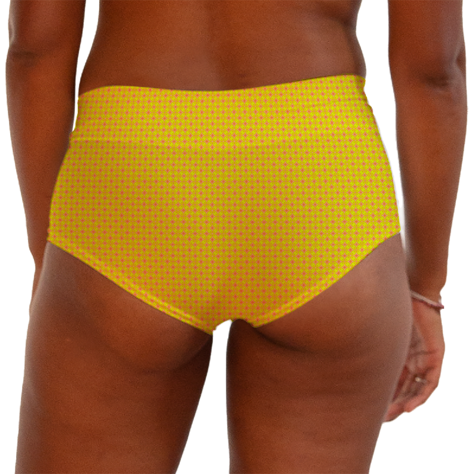 Batik Kawung Yellow Series Boy shorts Bottom