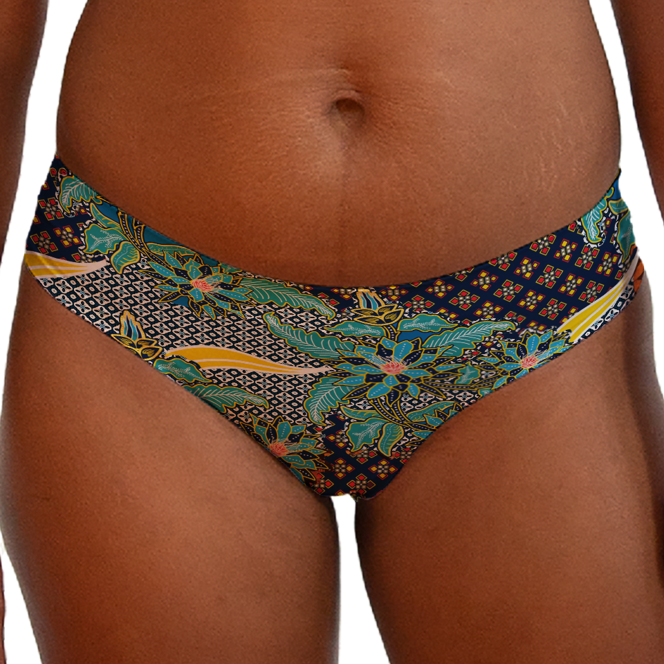 Batik Kawung Blue FLower Series Middle Underwear