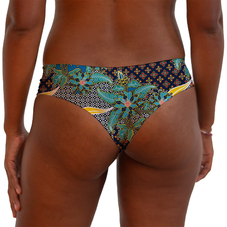 Batik Kawung Blue FLower Series Middle Underwear