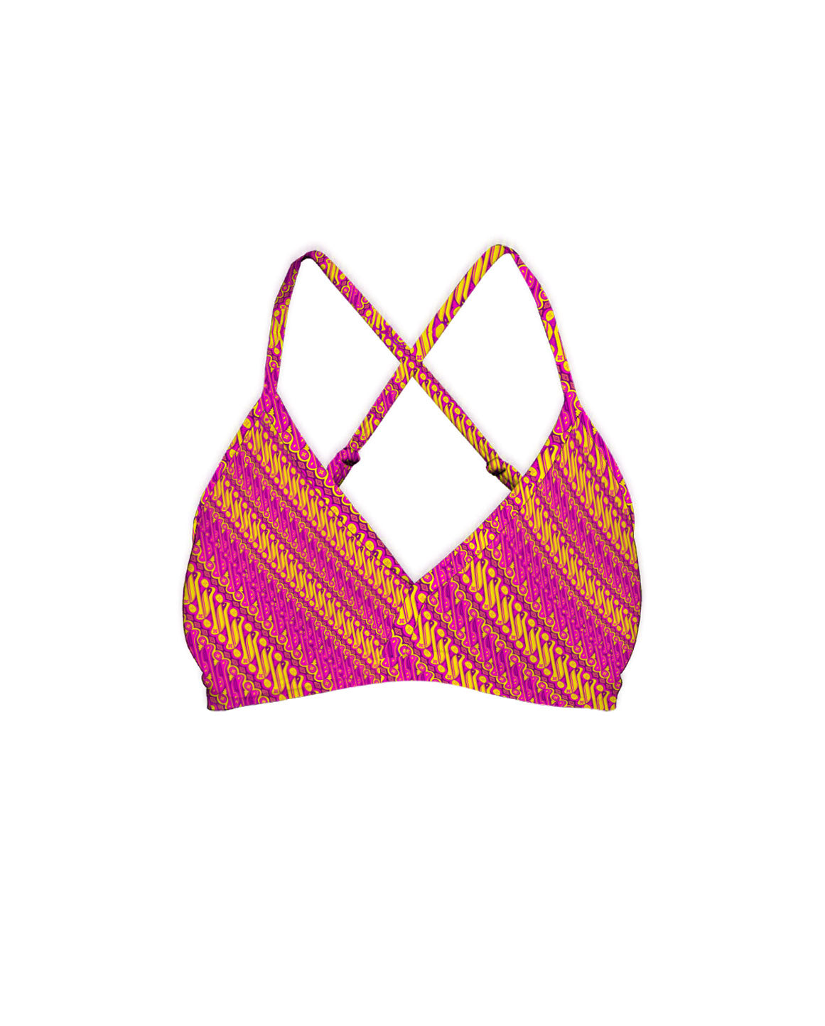 Batik Parang Pink Series Cross Bra