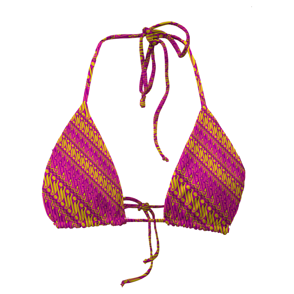 Batik Parang Pink Series Triangle Bra