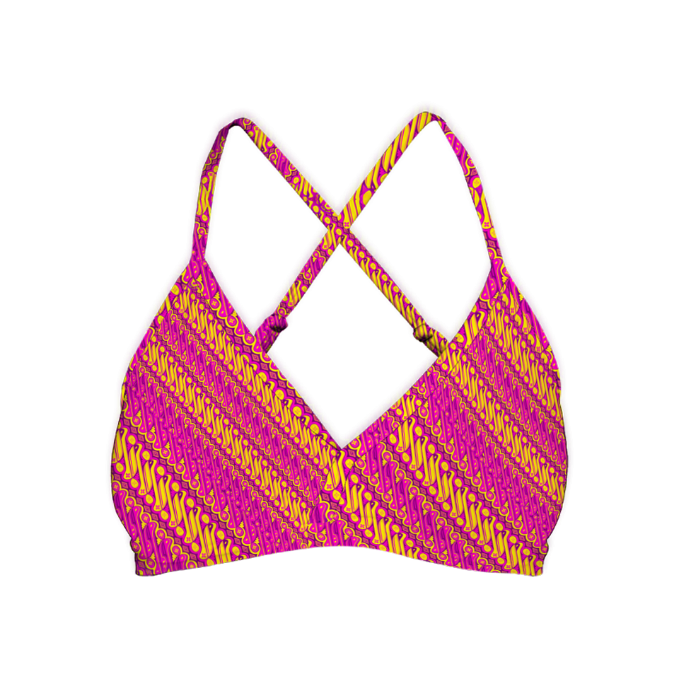 Batik Parang Pink Series Cross Bra