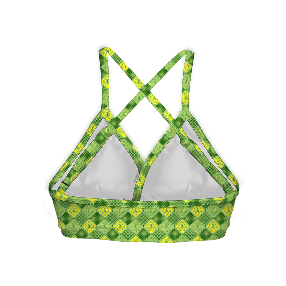 Batik Green & Yellow Series Cross Bra