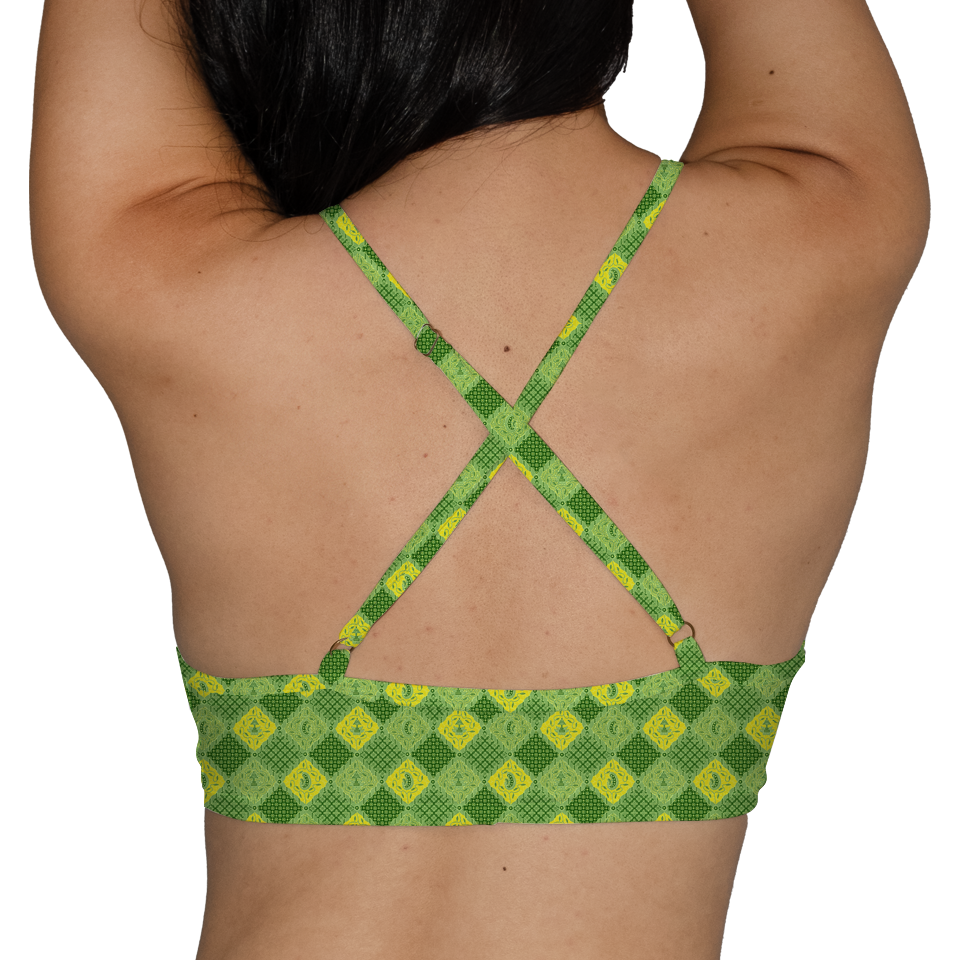 Batik Green & Yellow Series Cross Bra