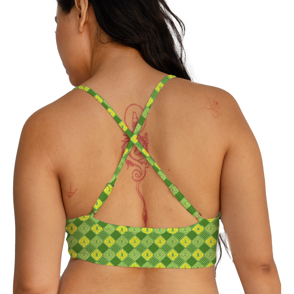 Batik Green & Yellow Series Cross Bra