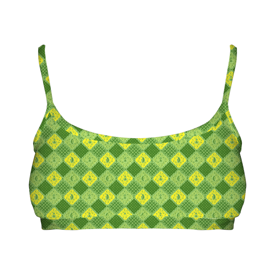 Batik Yellow & Green Series Tube Style Bra