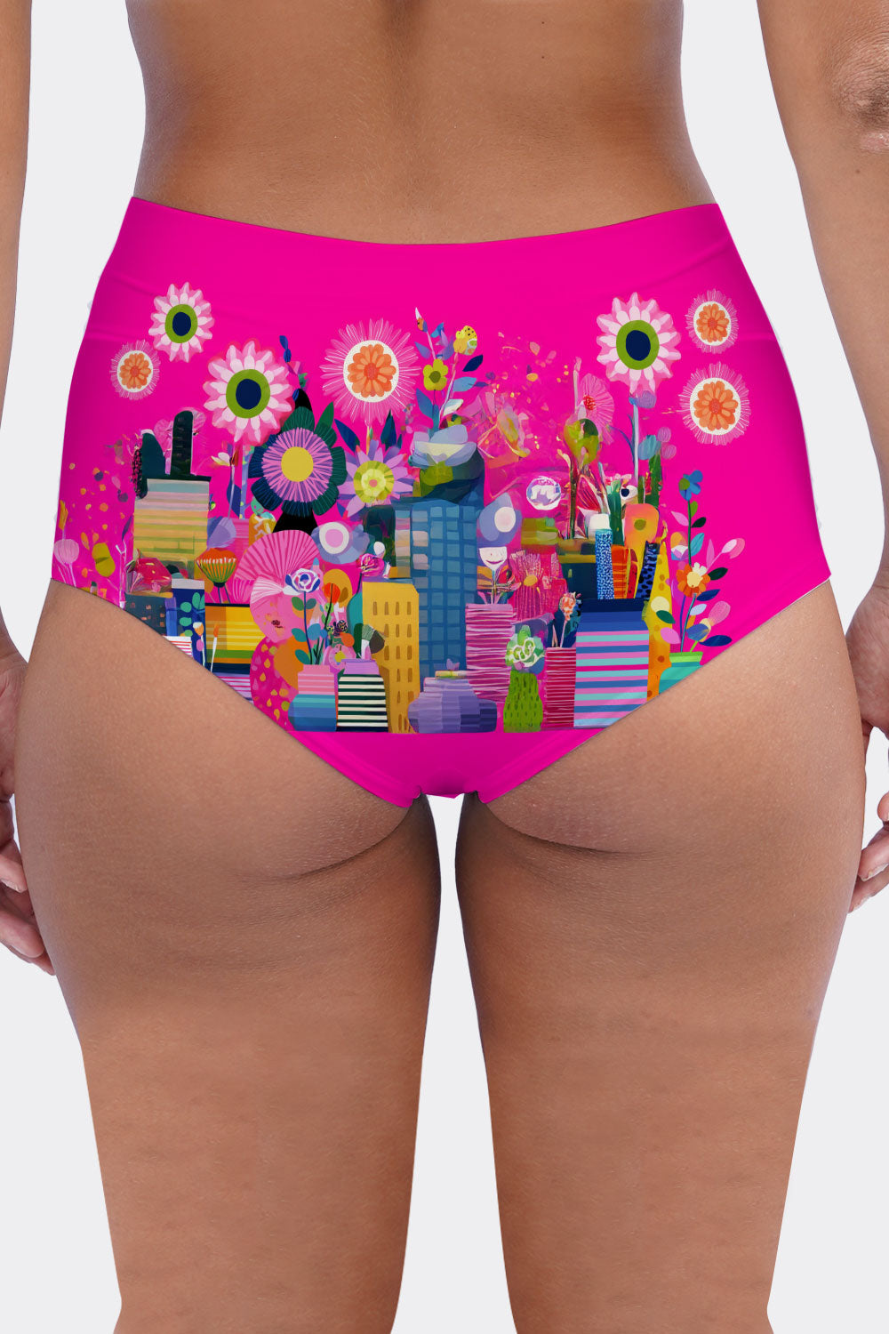 MIDWAIST CATS & FLOWERS 1