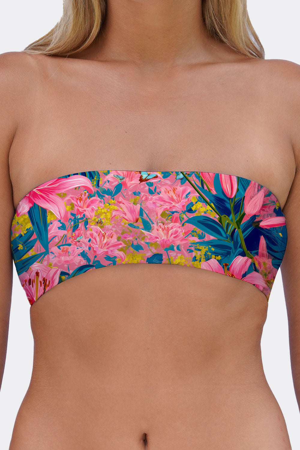 TUBE BRA CATS & FLOWERS 2