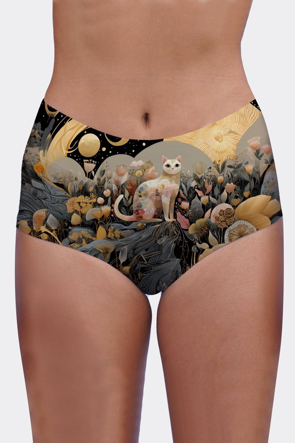 MIDWAIST CATS & FLOWERS 3