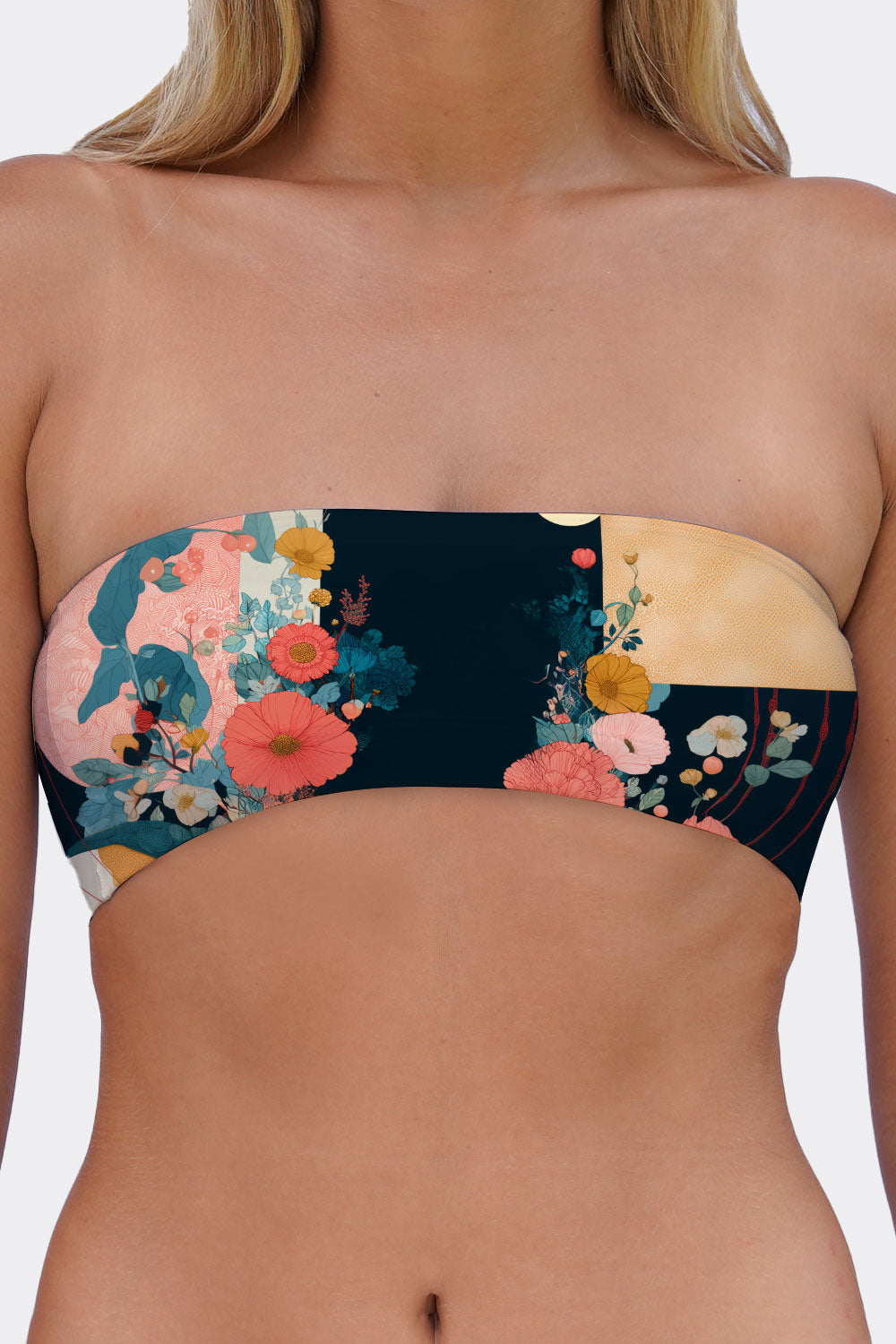 TUBE BRA CATS & FLOWERS 45