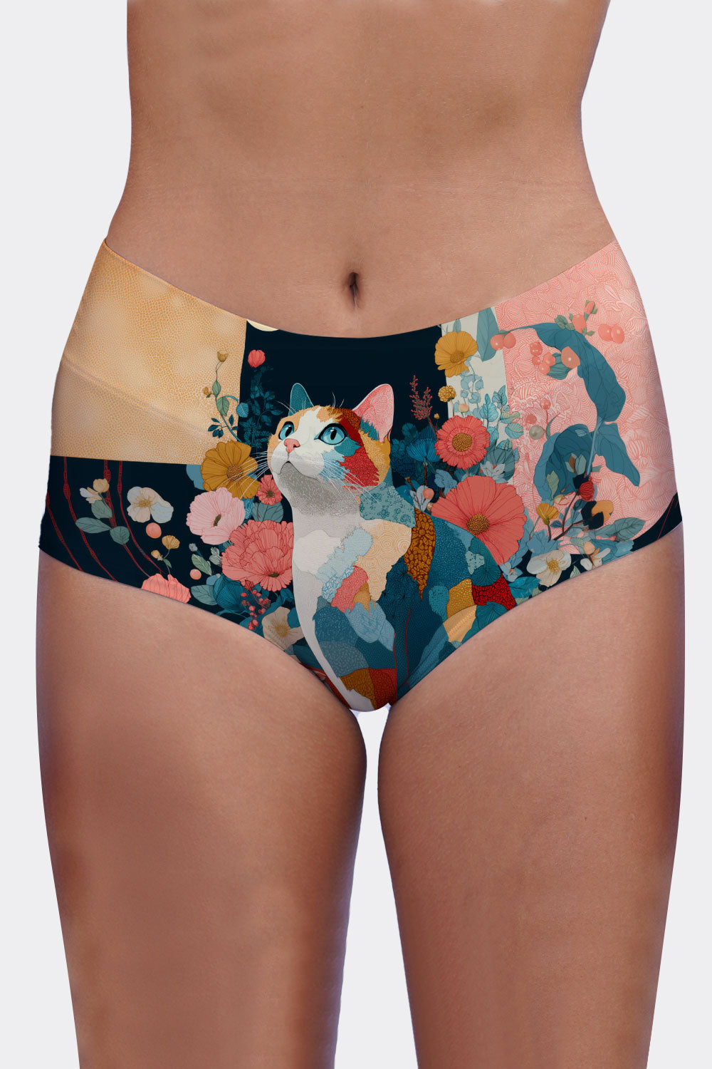 MIDWAIST CATS & FLOWERS 45