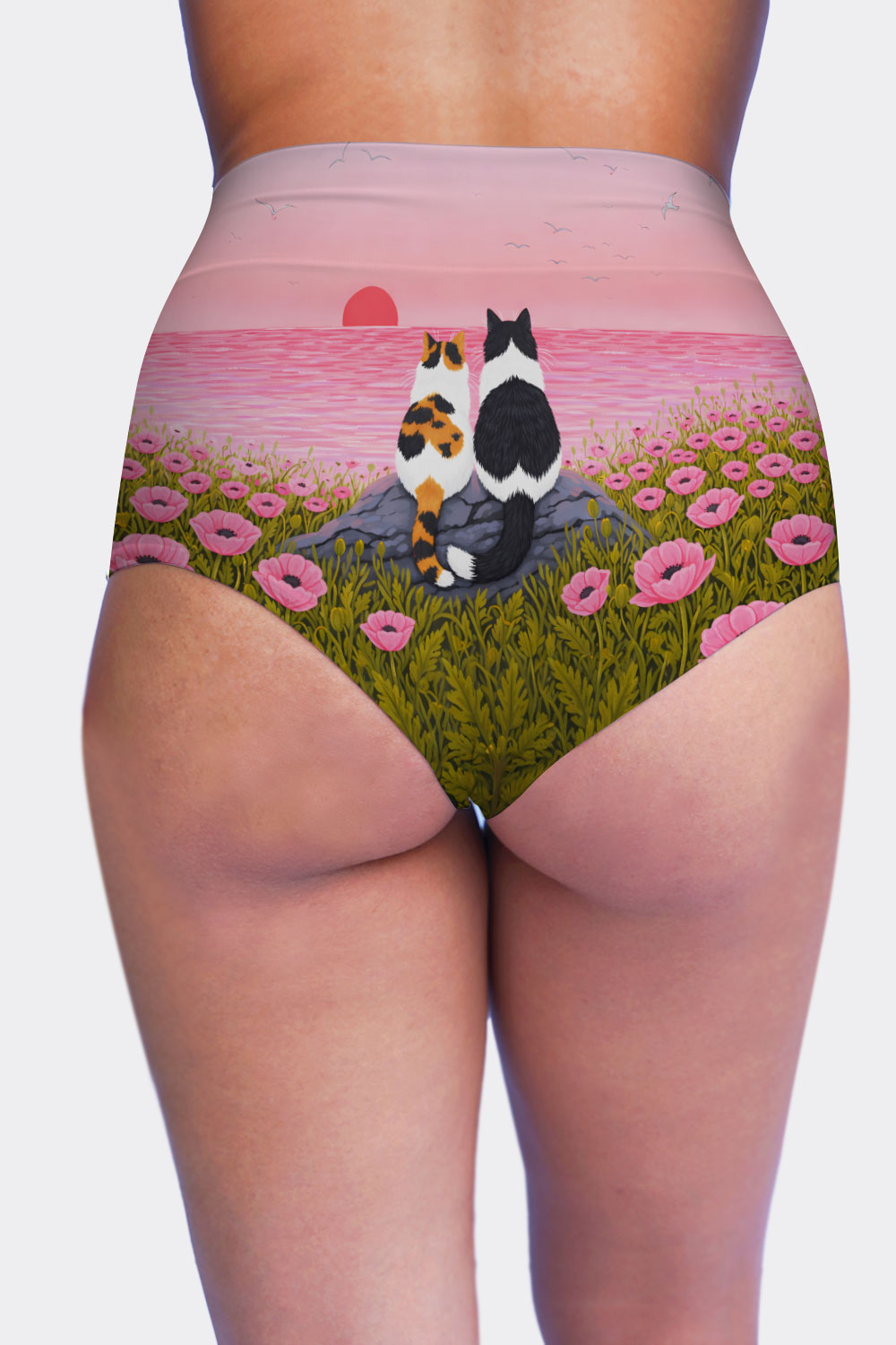 HIGH WAIST CATS & FLOWERS 49