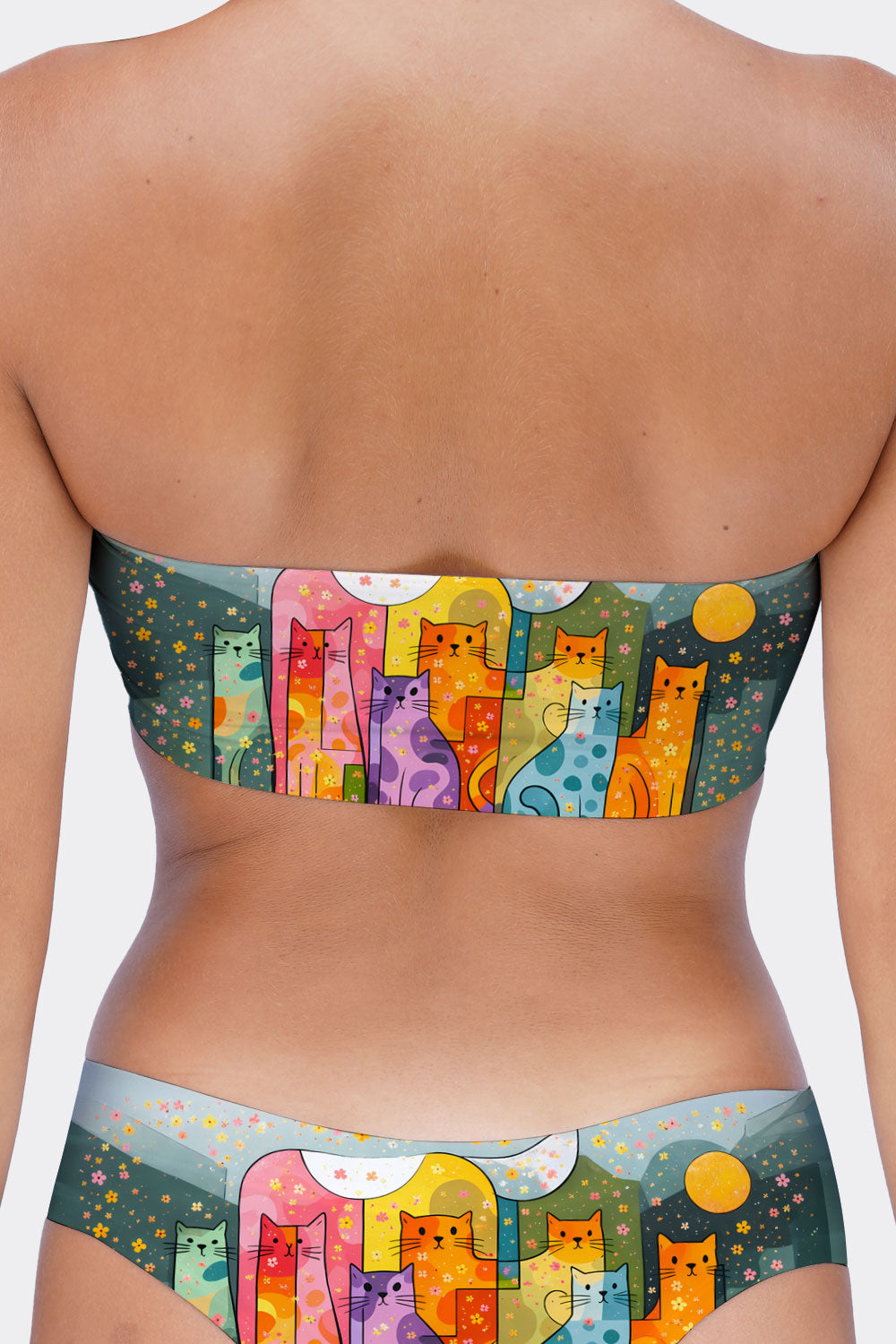 TUBE BRA CATS & FLOWERS 52