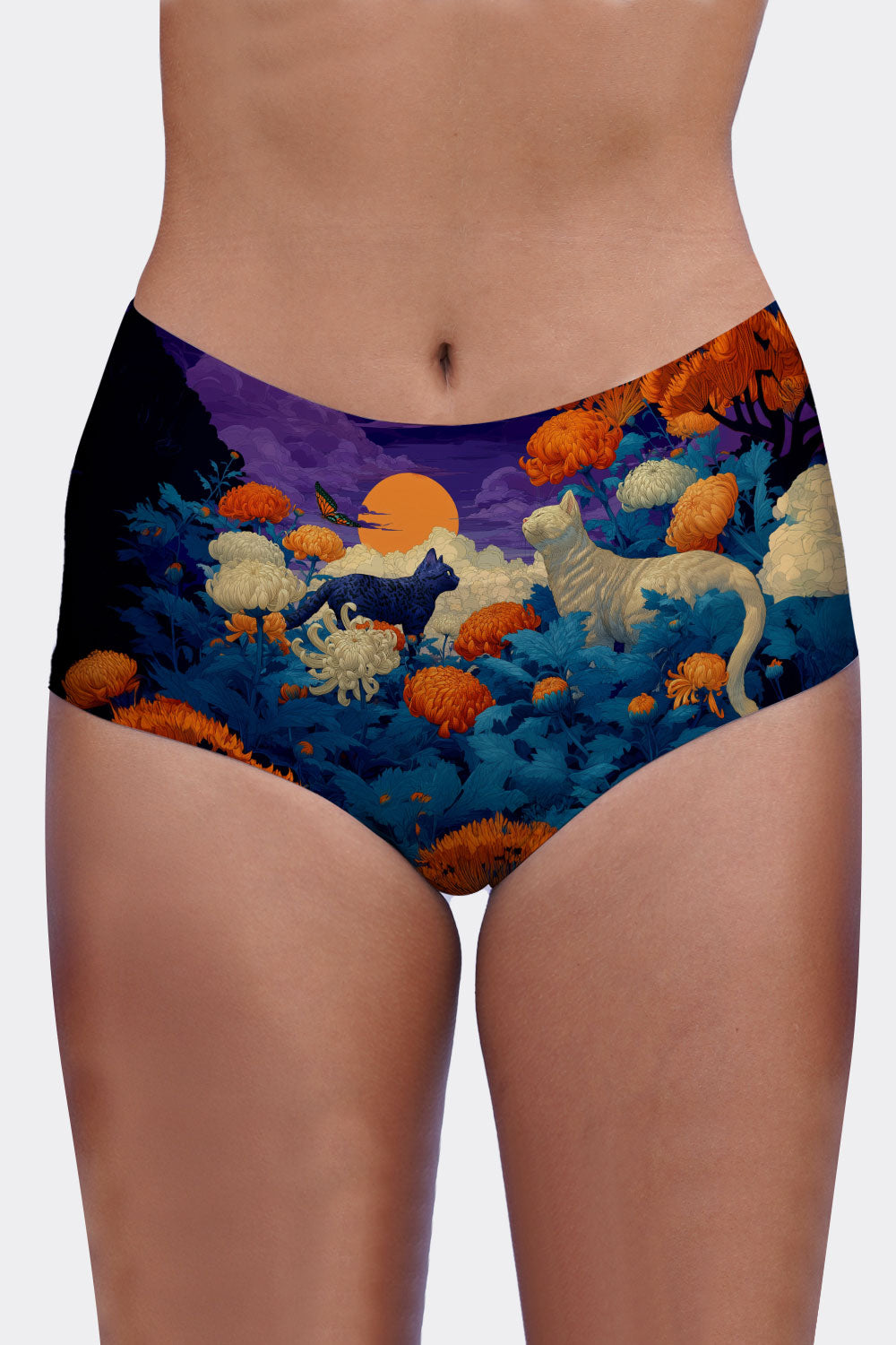 MIDWAIST CATS & FLOWERS 58