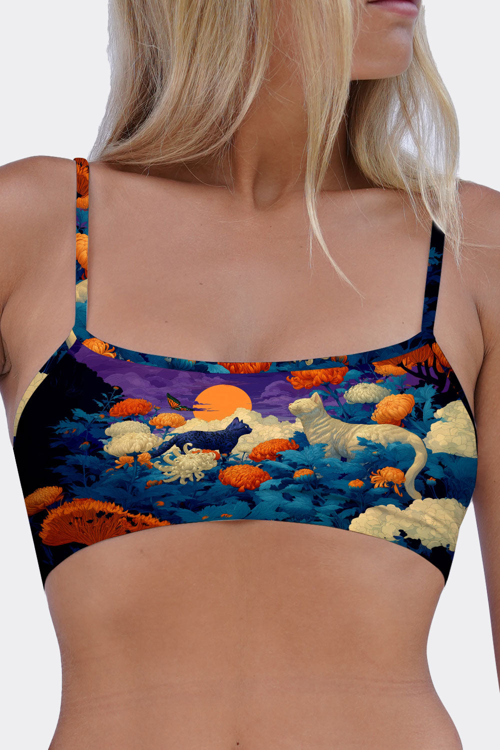 BRALETTE CATS & FLOWERS 58