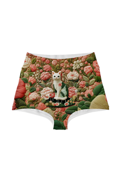 Highwaist - Embroidered Cat Garden