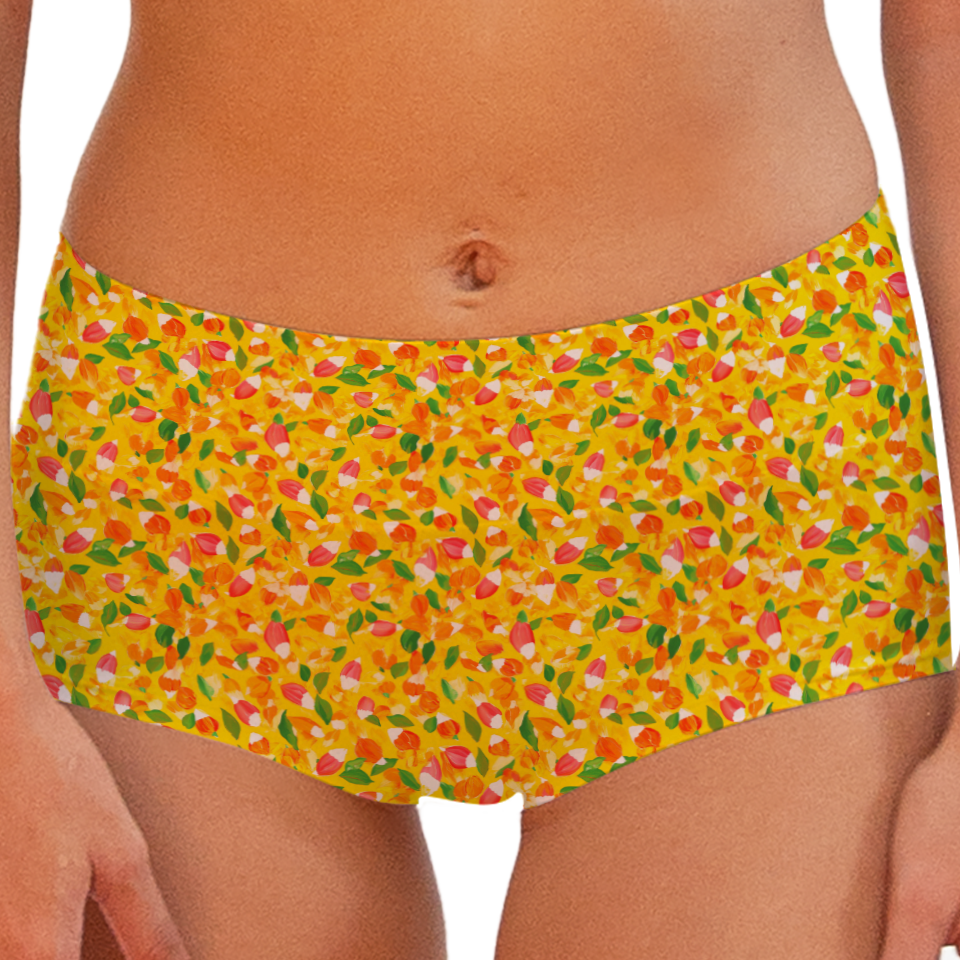 Tiny Flower 61 Boy shorts Bottom