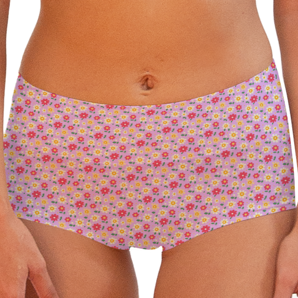 Tiny Flower 67 Boy shorts Bottom