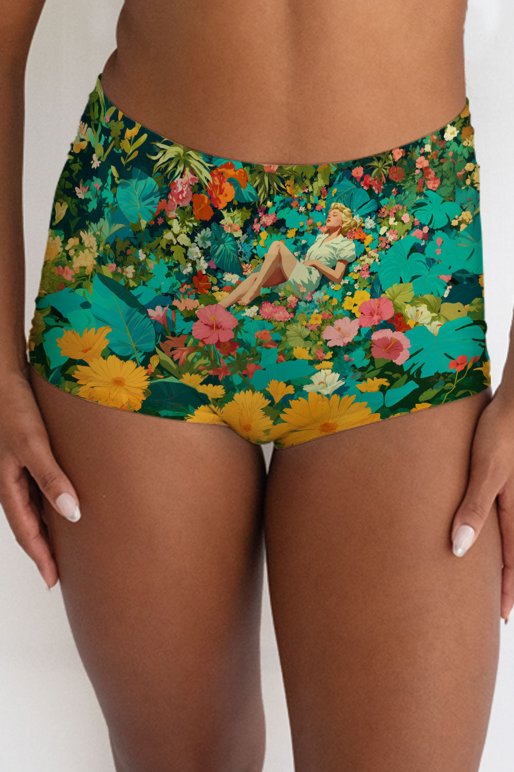 Seri Tropis Berwarna-warni 1 Pinggang Tinggi