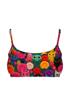Bralette - Rainbow Cats and Roses