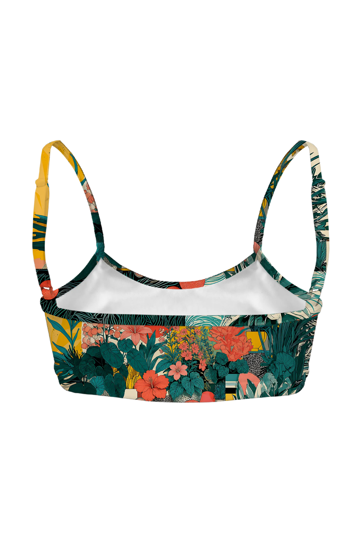 Sunrise Garden Cat bralette, back view