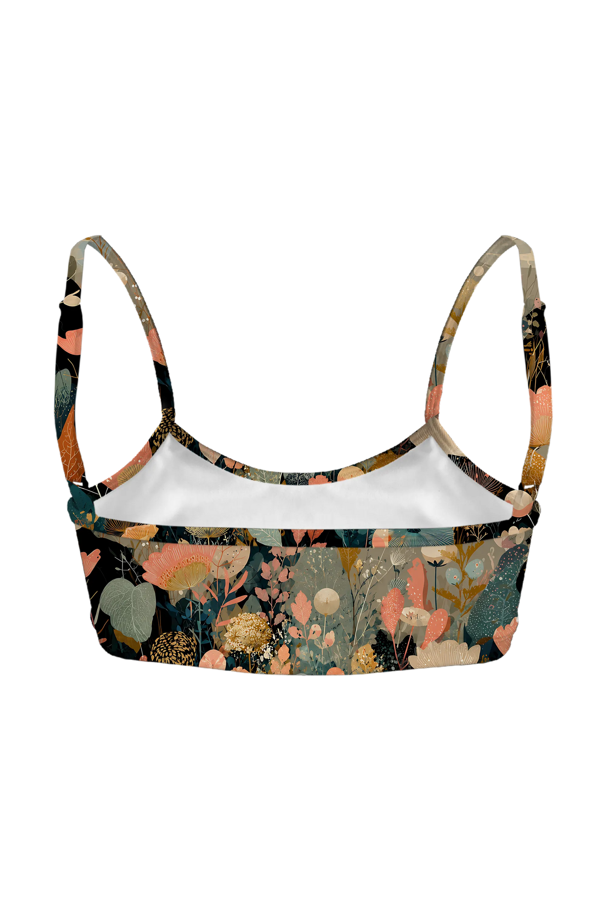 Mountain Meadow Cat bralette, back view