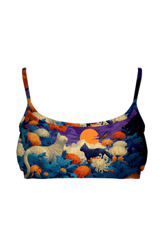 Bralette - Chrysanthemum Moon Cats