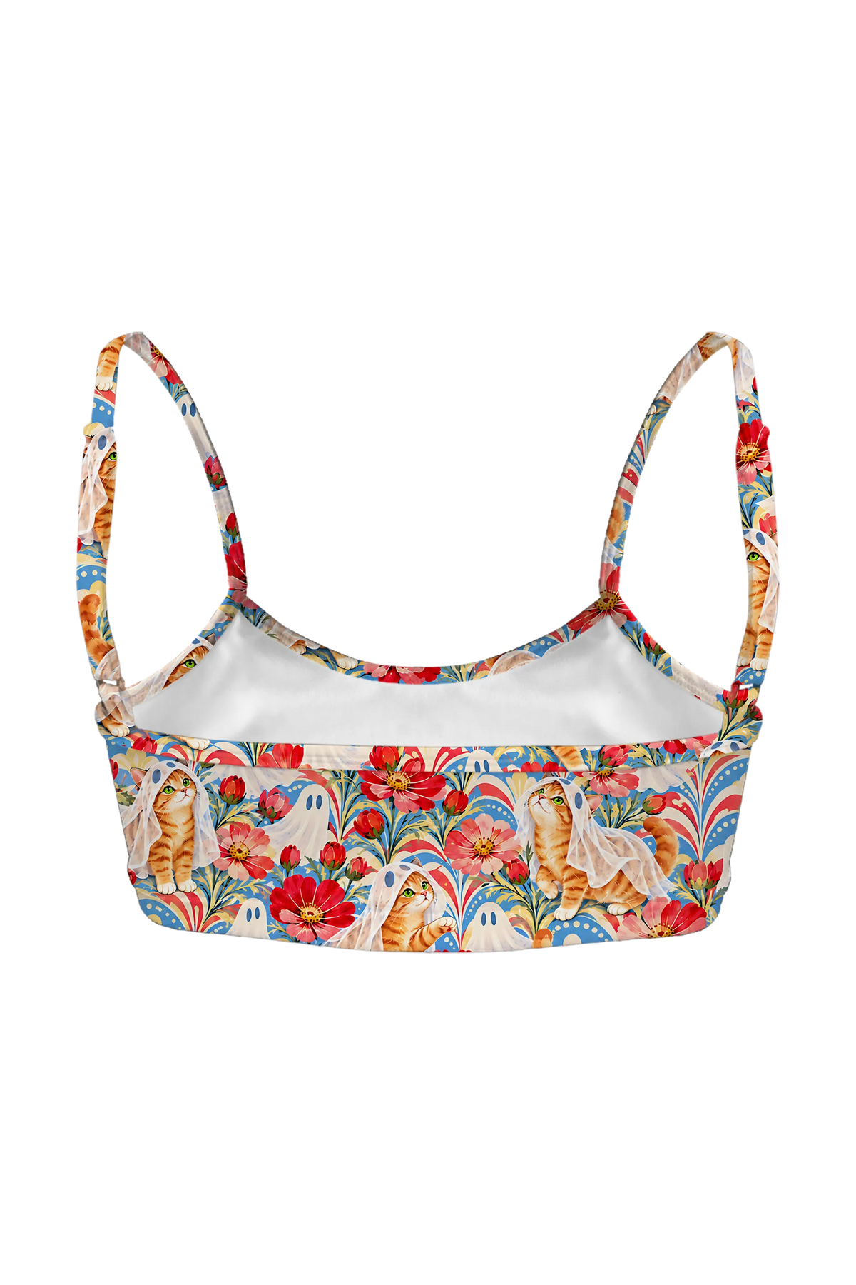 Little Ghost Cats bralette, back view