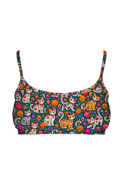 Bralette - Painted Calavera Kittens
