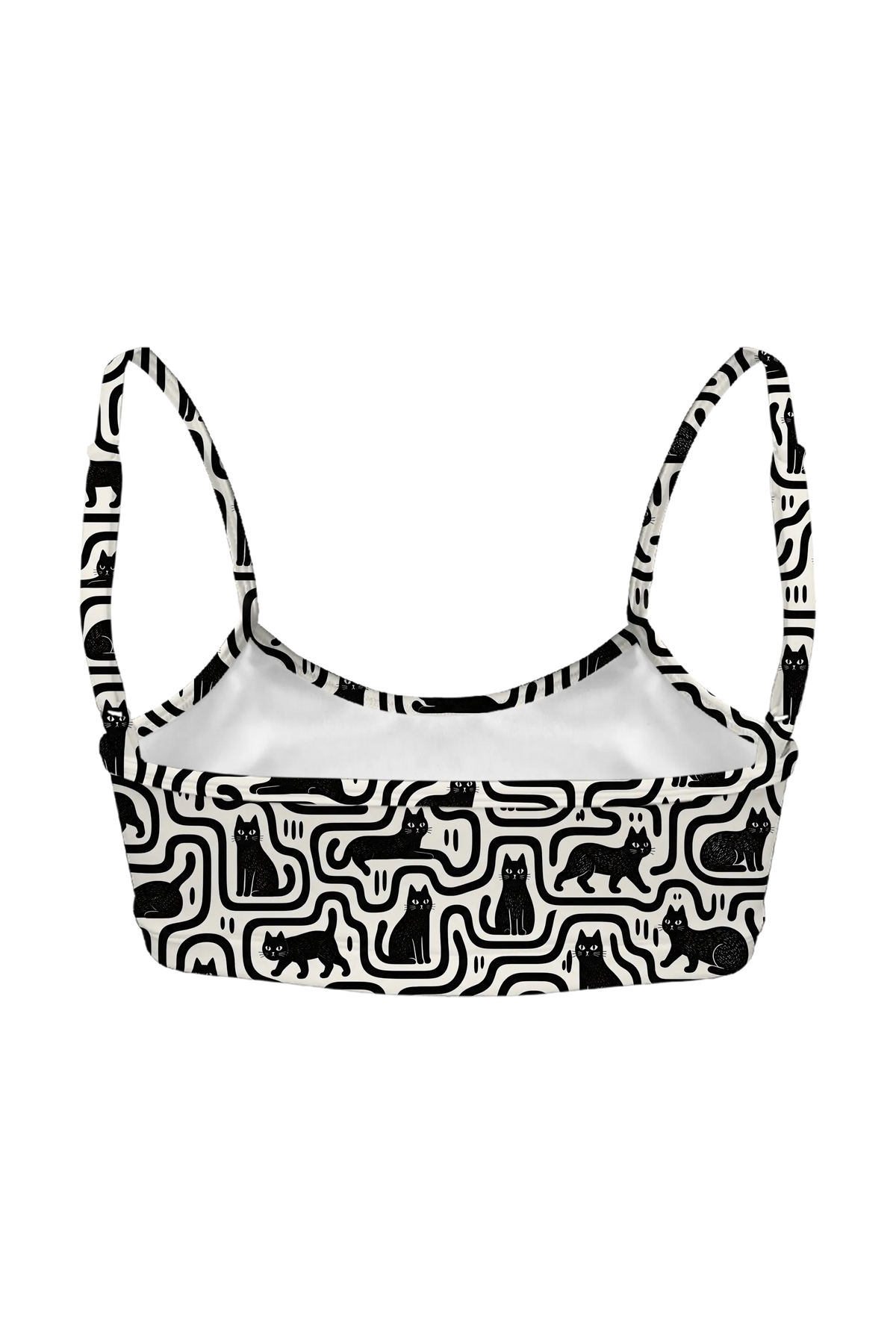 Black Cat Maze bralette, back view