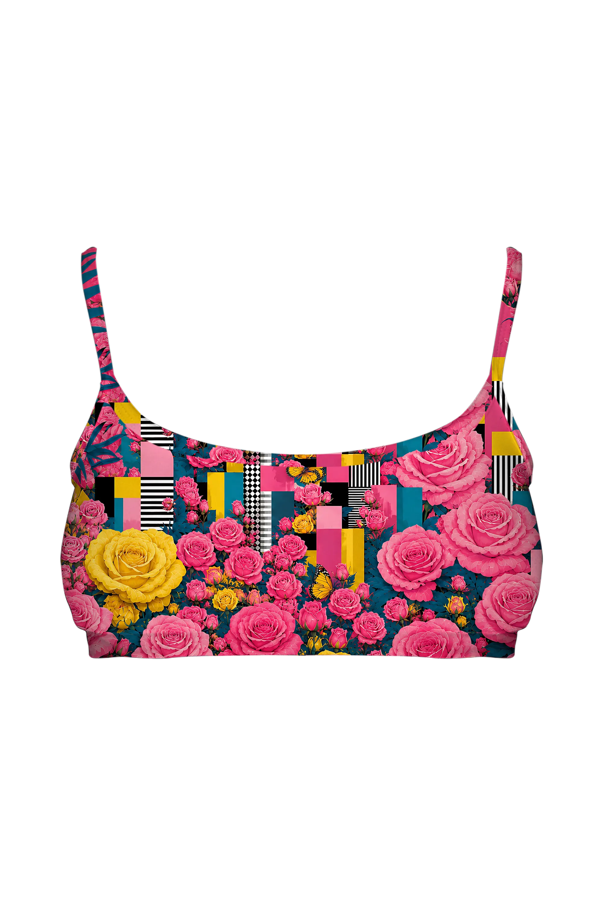 Blooming Cats bralette, front view