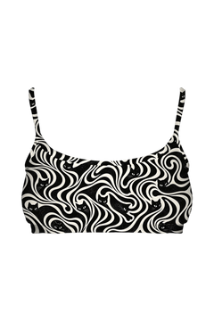 Bralette - Black Cat Swirl