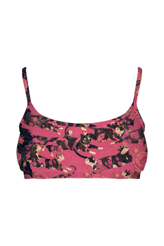 Bralette - Midnight Rose Cats