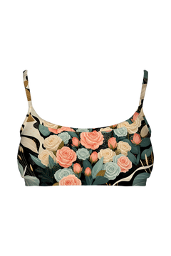 Bralette - Ivory Cat and Roses