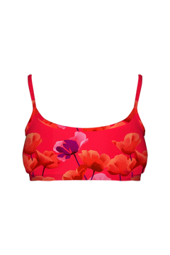 Bralette - Crimson Poppies