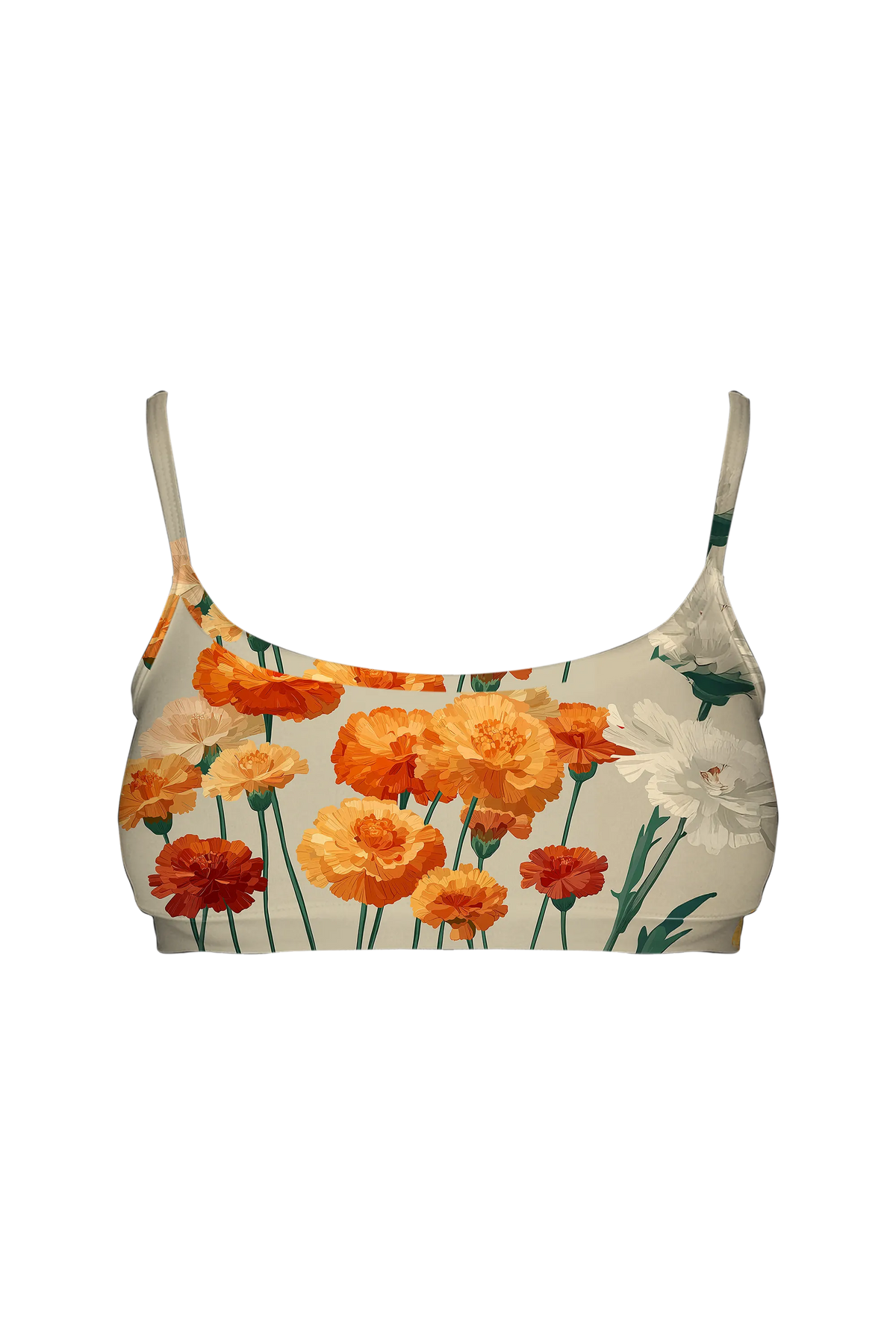 Marigold Bouquet bralette, front view