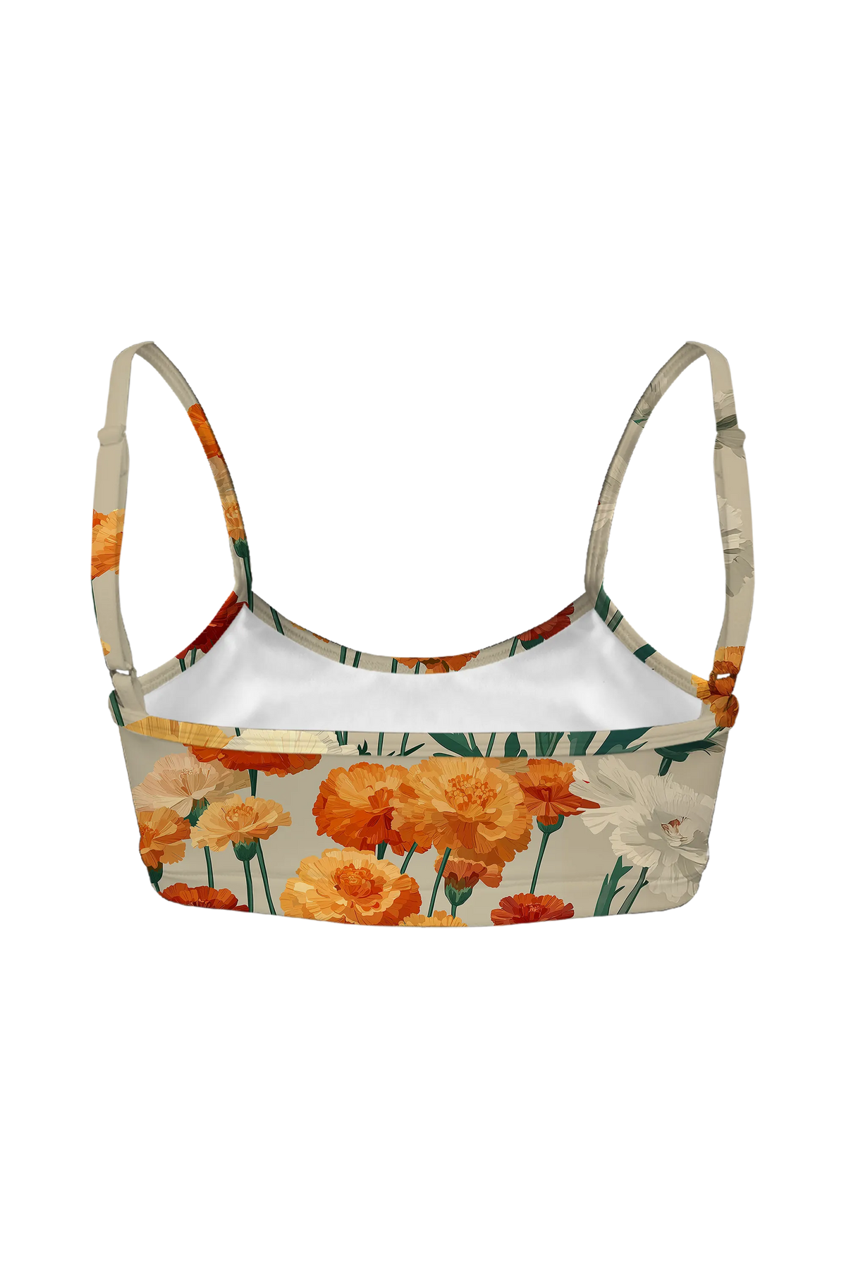 Marigold Bouquet bralette, back view