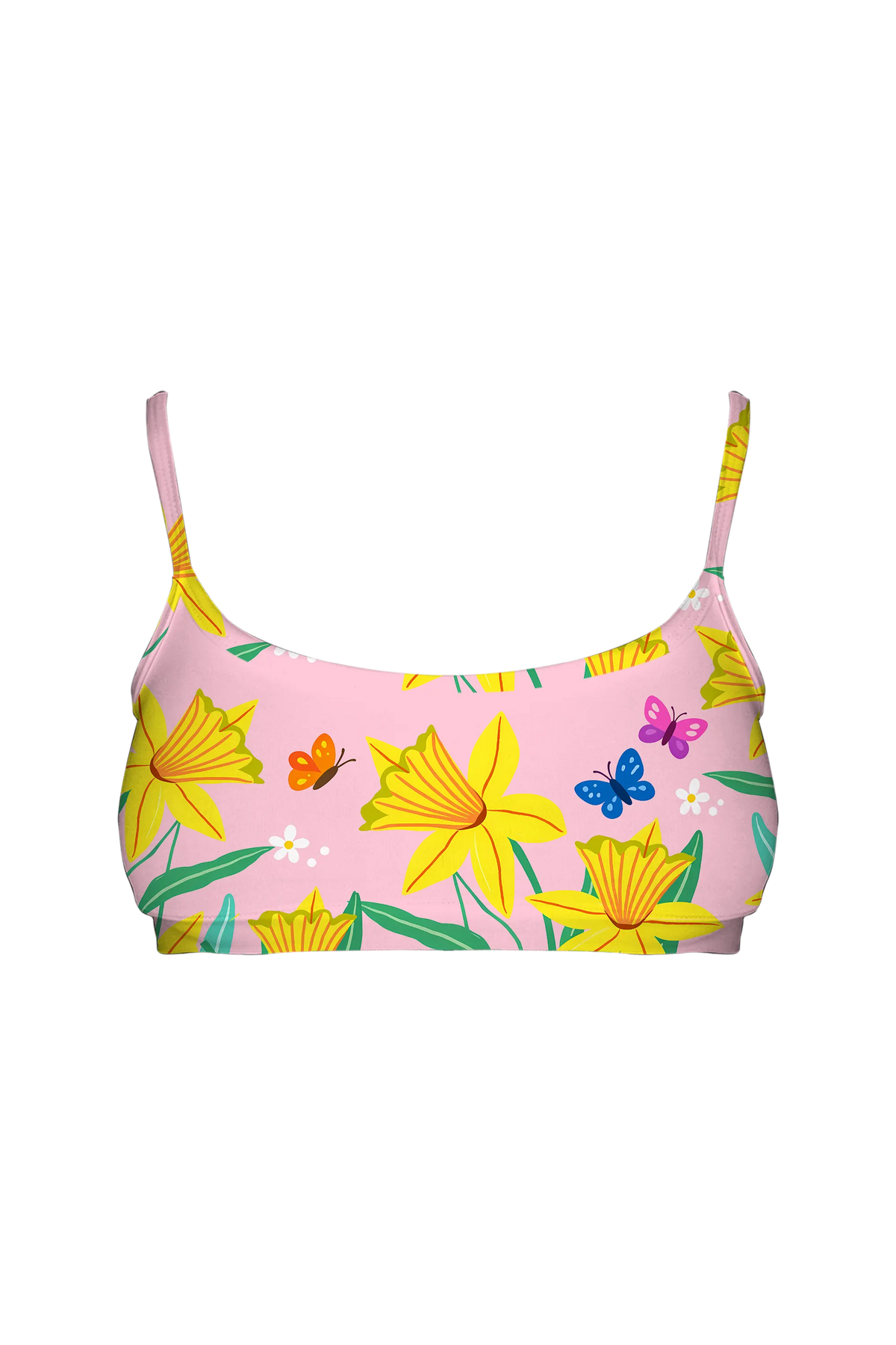 Sunny Daffodils bralette, front view