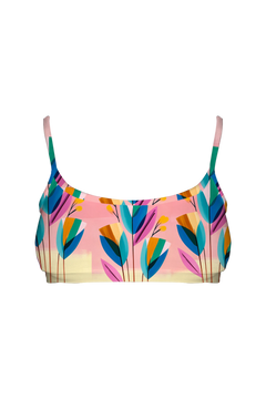 Bralette - Striped Tulip Abstract
