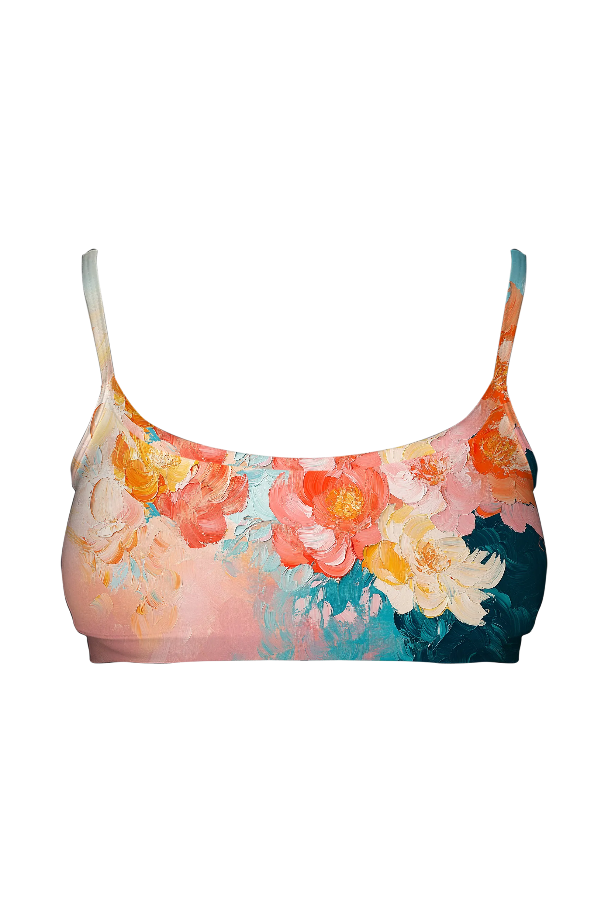 Painted Peony Dream bralette, front view