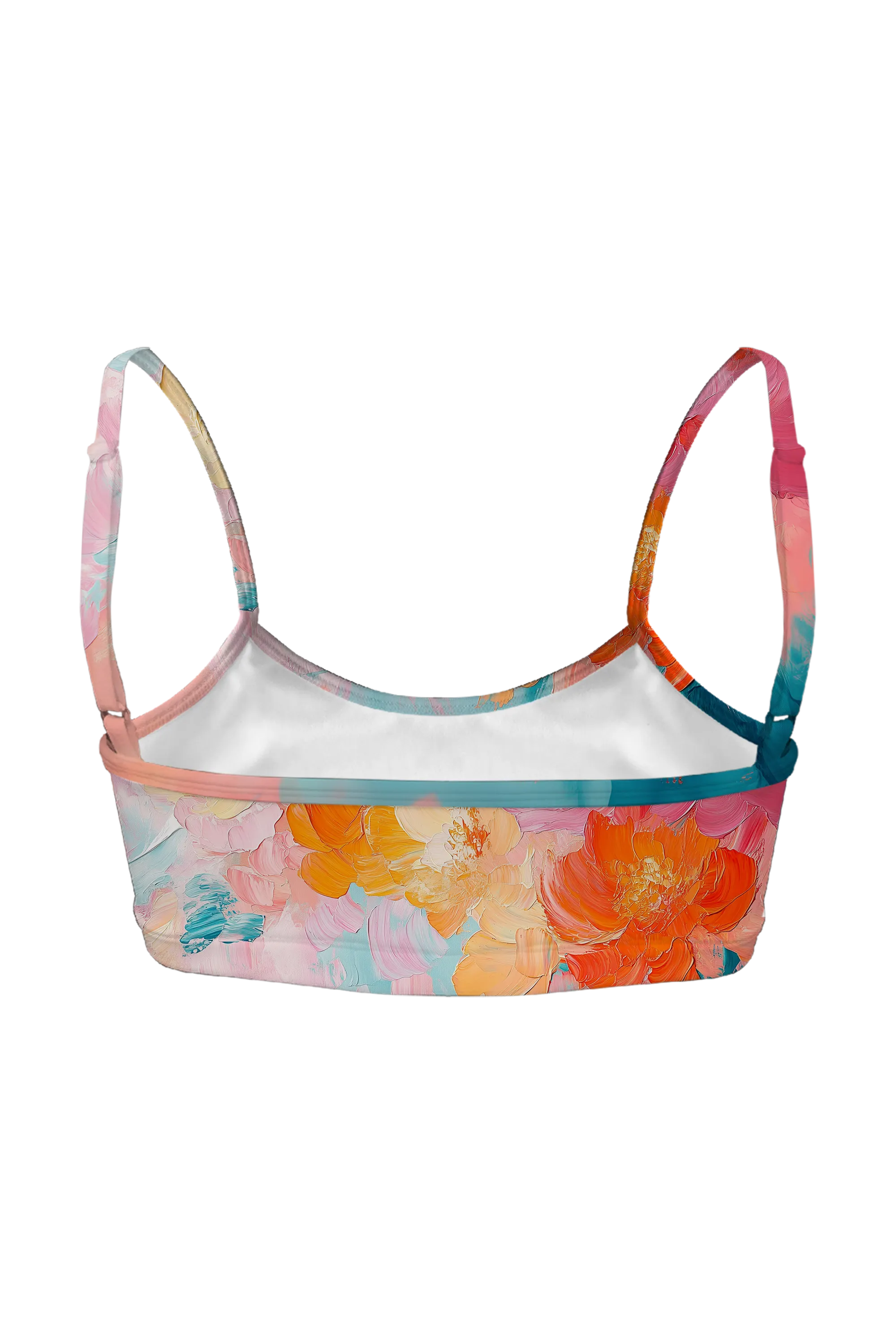Painted Peony Dream bralette, back view