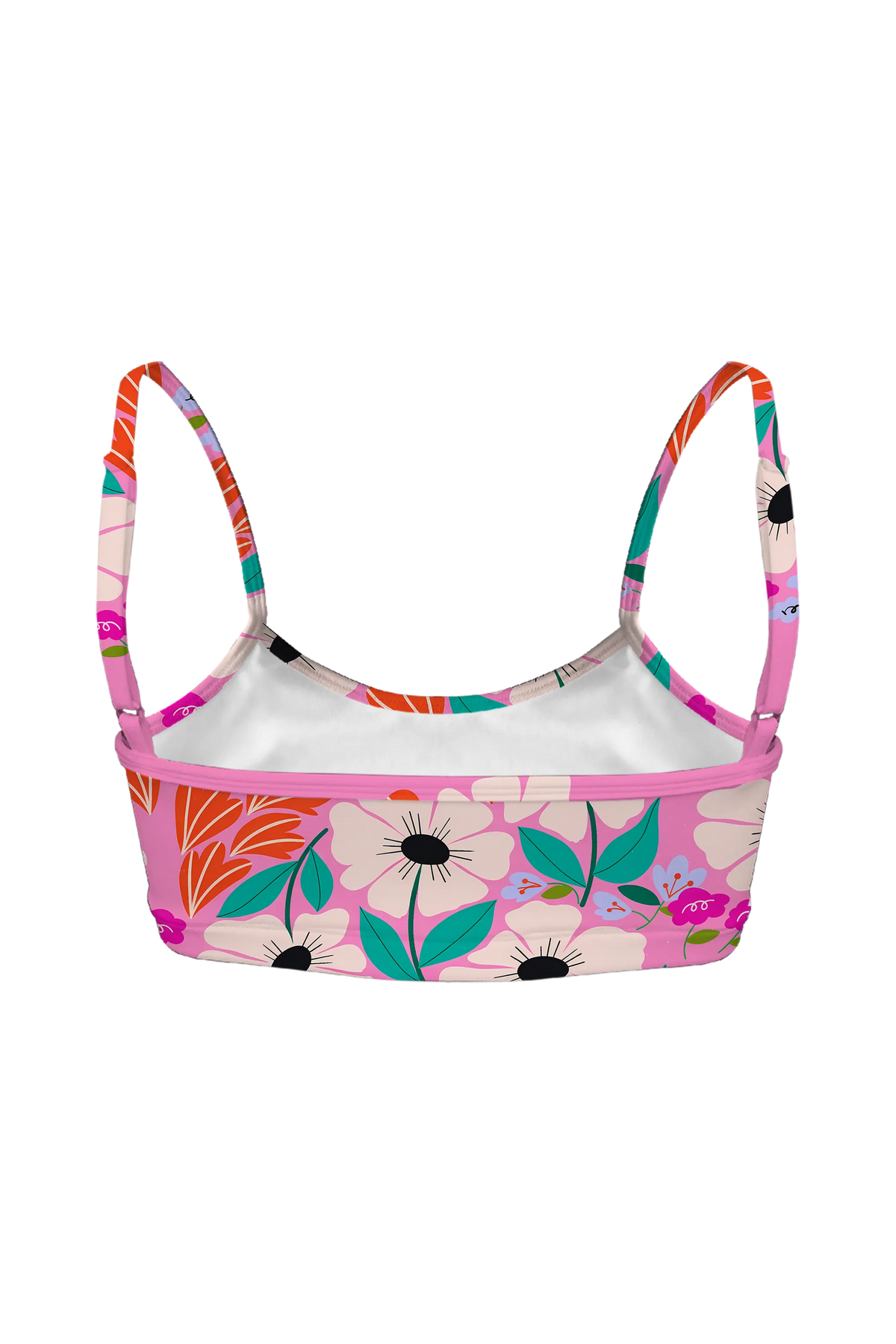 Anemone Pink Pop bralette, back view