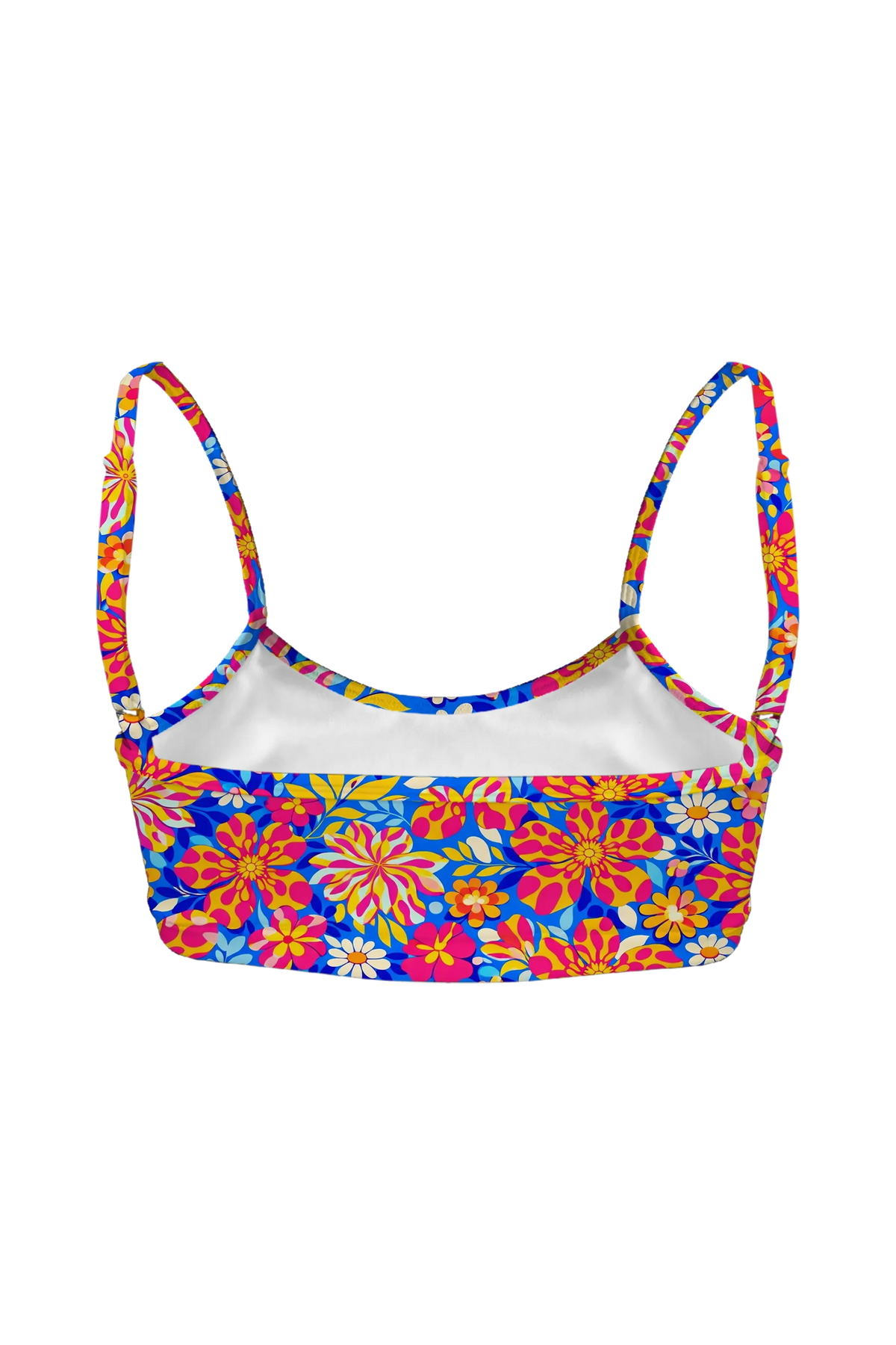 Ditsy Bloom Blue bralette, back view