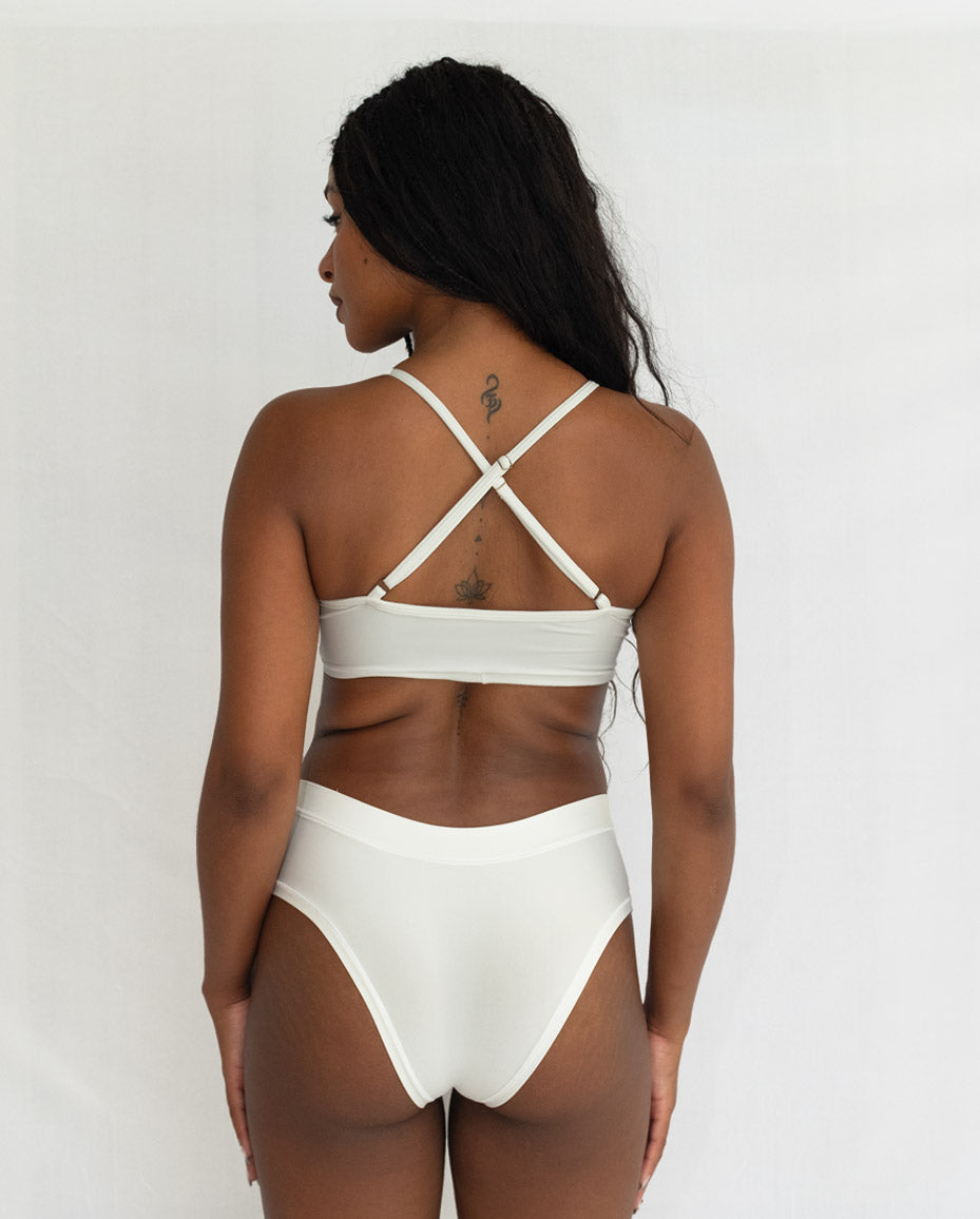 White Tencel Hipster Underwear