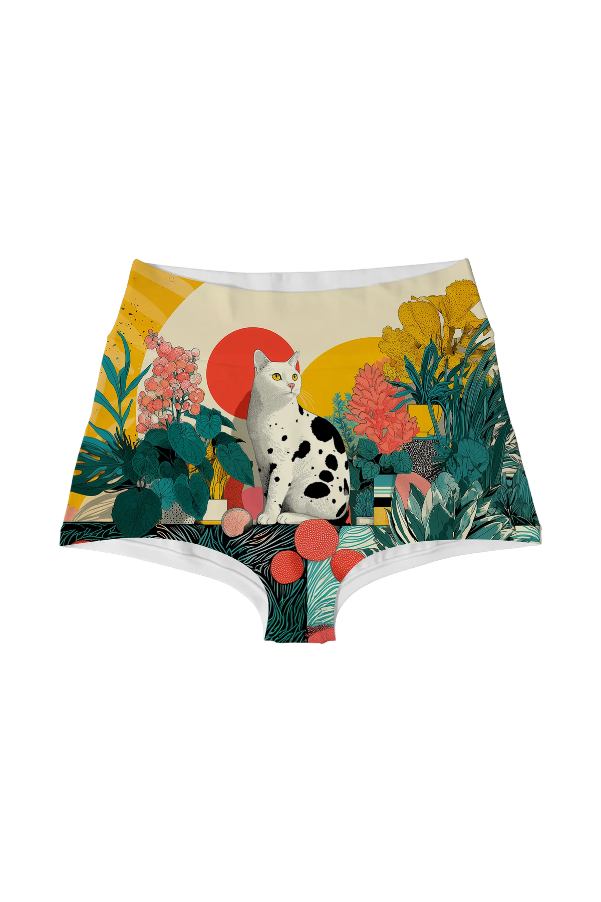 Sunrise Garden Cat highwaist, front view