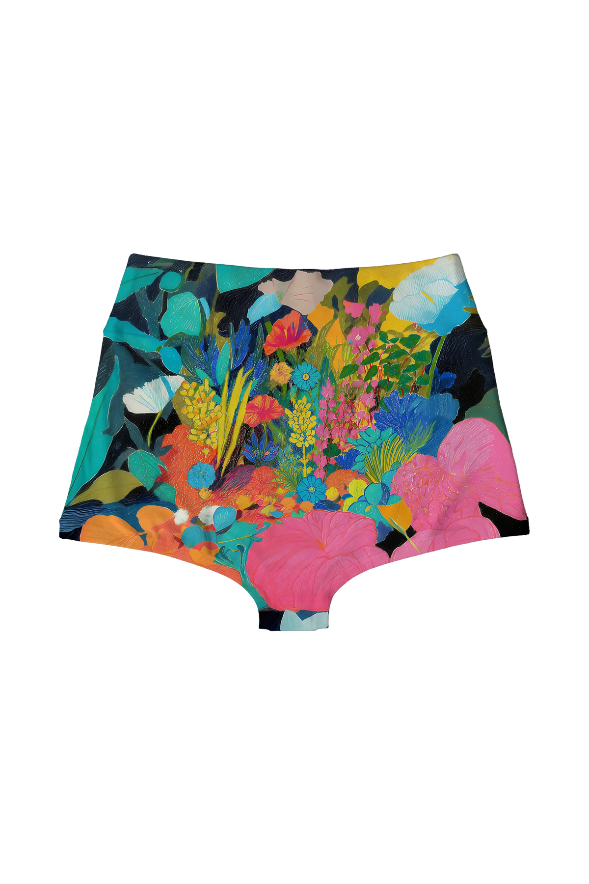 Tropical Leaf Cat highwaist, back view