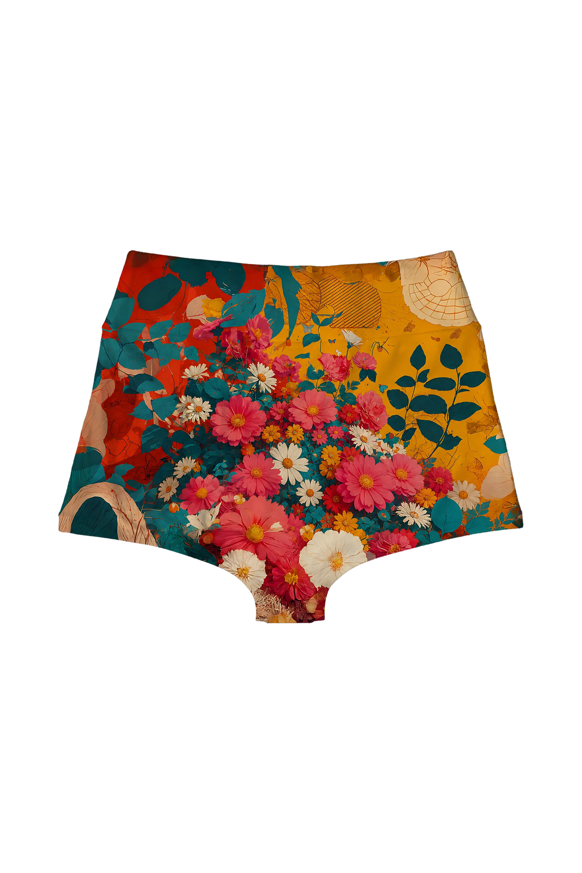Flower Garland Cats highwaist, back view