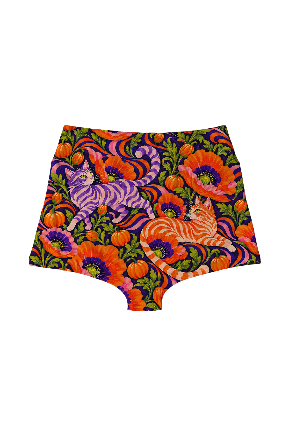 Pumpkin Patch Cats highwaist, back view