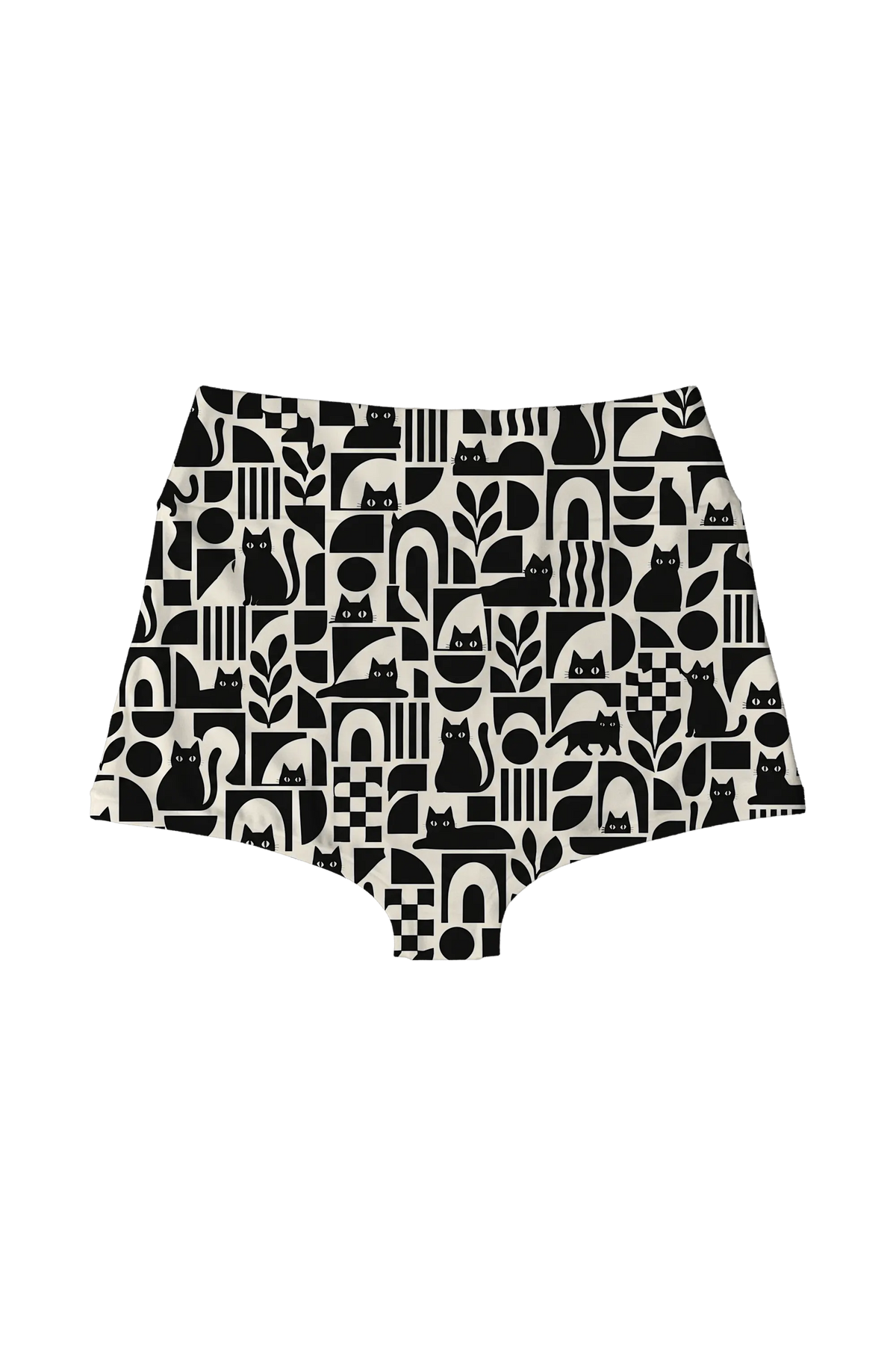 Black Cat Mosaic highwaist, back view